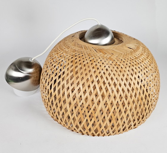 Image 1 of Ikea - Ikea design - Boja - ratan - hanging lamp - bamboo - 2000