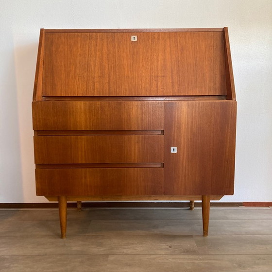 Image 1 of Retro vintage mid-century secretary