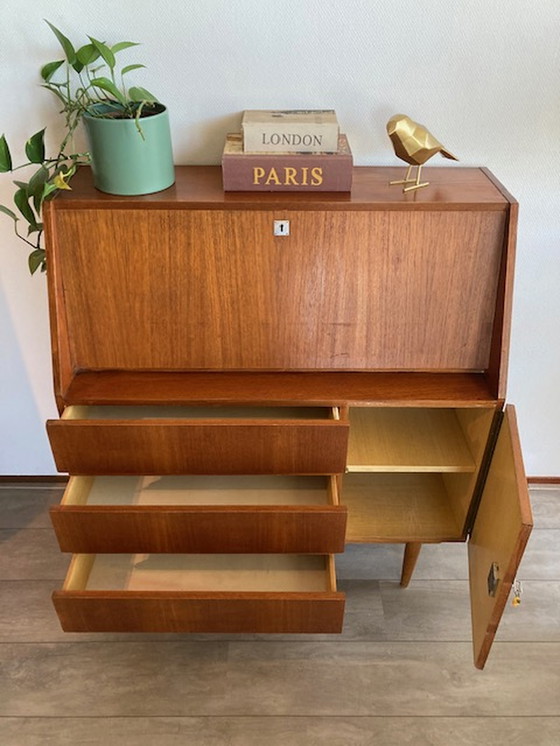 Image 1 of Retro vintage mid-century secretary