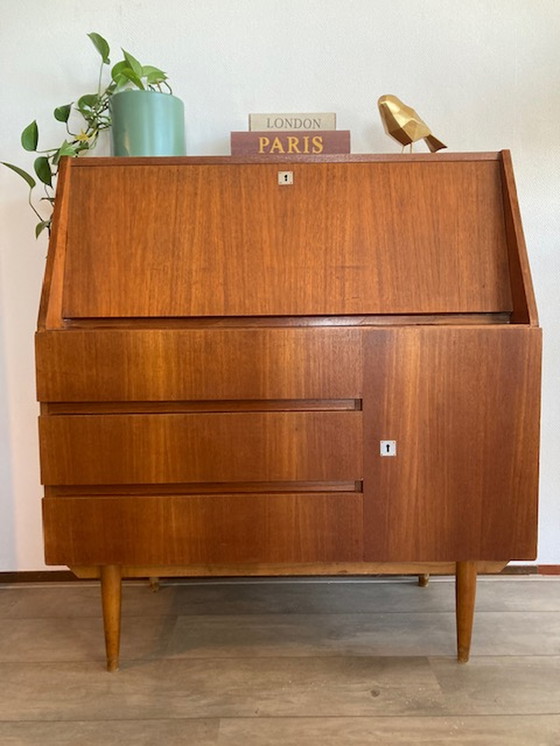 Image 1 of Retro vintage mid-century secretary