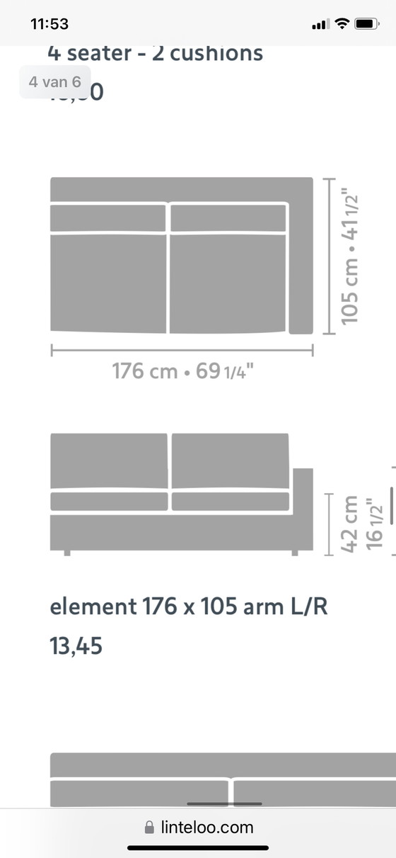 Image 1 of Linteloo Fabio corner sofa with ottoman