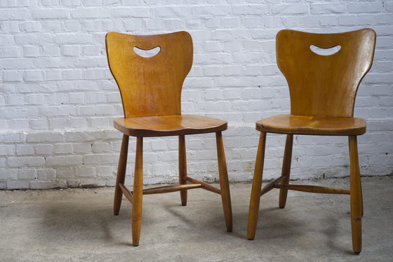 Image 1 of 2x chaises de salle à manger suédoises 1950