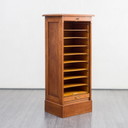 1940s tambour door cabinet, solid oak
