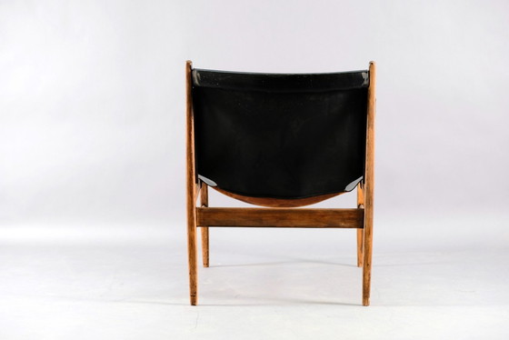 Image 1 of Chaise longue en cuir de Franz Xaver Lutz pour WK Möbel, 1958