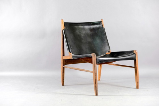 Image 1 of Chaise longue en cuir de Franz Xaver Lutz pour WK Möbel, 1958