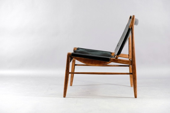 Image 1 of Chaise longue en cuir de Franz Xaver Lutz pour WK Möbel, 1958