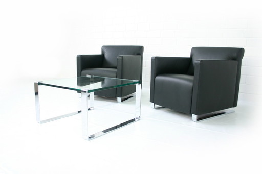 New! DRAENERT 1022 classic coffee table / coffee table, side table, Glass, Chrome, normal price €2075 in original packaging