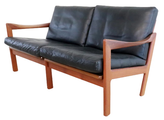 Image 1 of Illum Wikkelso for Niels Eilersen 2 person sofa vinage Danish Design