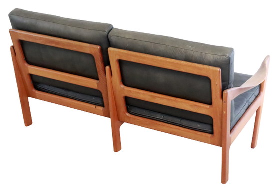 Image 1 of Illum Wikkelso for Niels Eilersen 2 person sofa vinage Danish Design