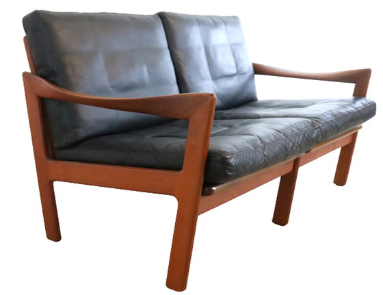 Image 1 of Illum Wikkelso for Niels Eilersen 2 person sofa vinage Danish Design