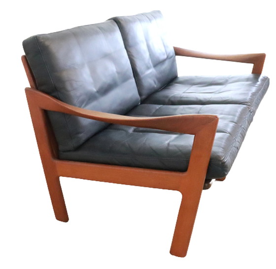 Image 1 of Illum Wikkelso for Niels Eilersen 2 person sofa vinage Danish Design