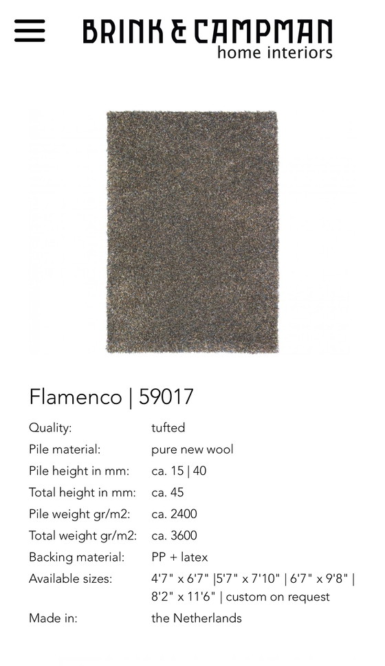 Image 1 of Tapis Brink & Campman Flamenco 59017