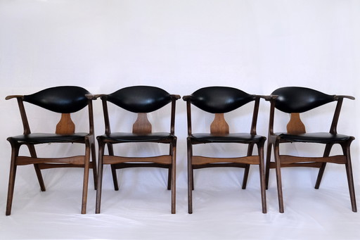 4x Ava cow horn chairs