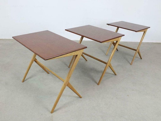 Image 1 of Matsform design Bengt Ruda in TeakDanish set of side tables