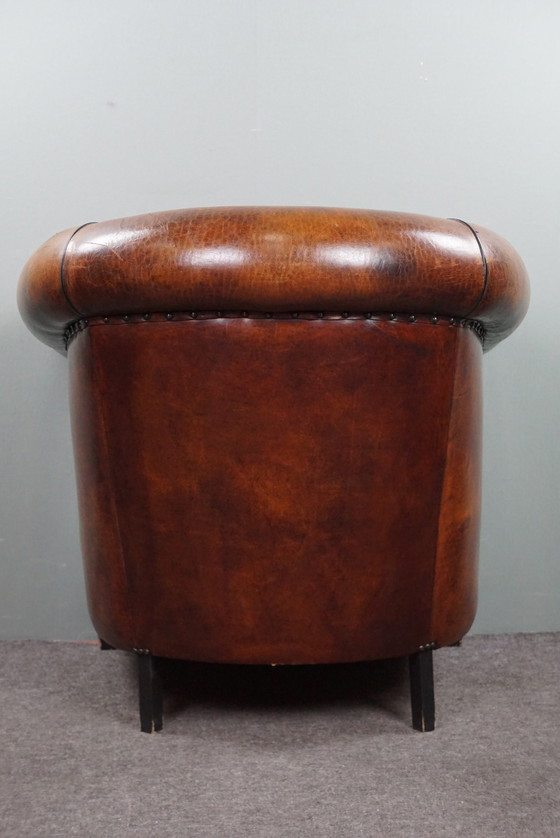 Image 1 of Sheep leather club armchair