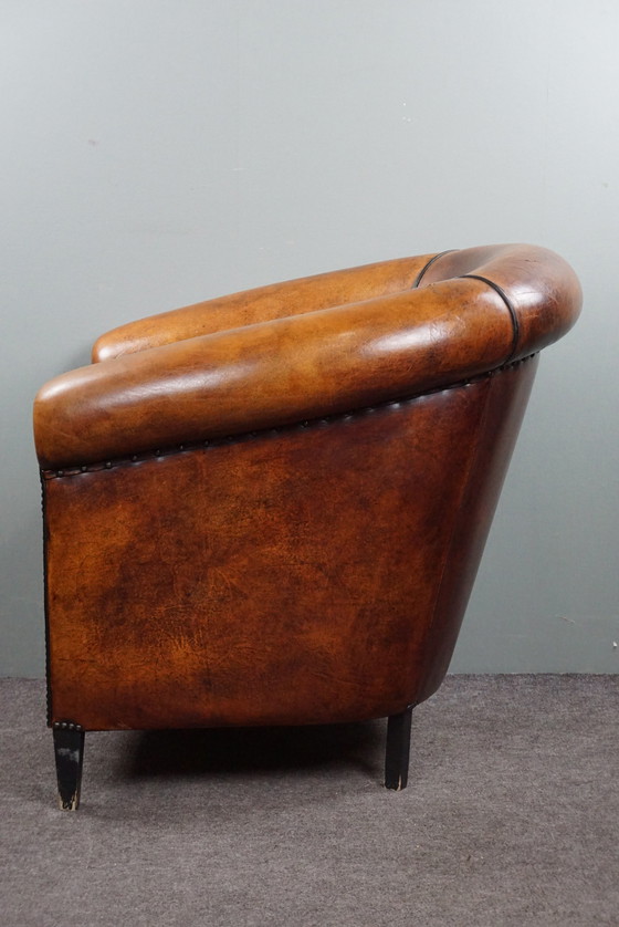 Image 1 of Sheep leather club armchair