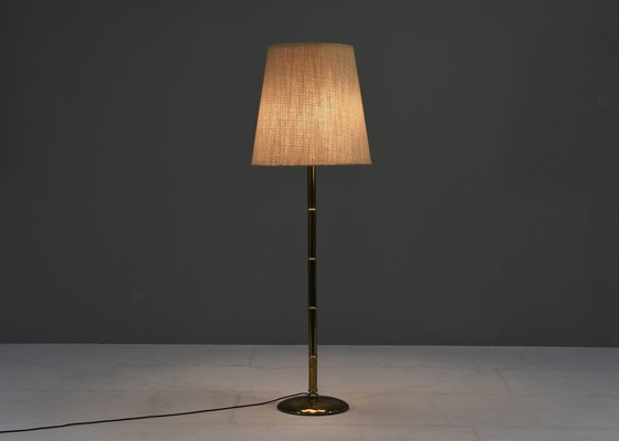 Image 1 of Hollywood Regency Brass Bamboo floor lamp – Europe, circa 1970