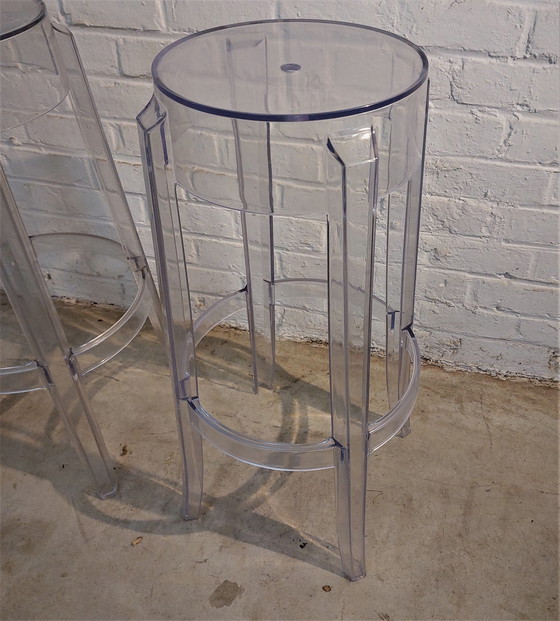 Image 1 of 2 x Kartell Tabouret Charles Ghost par Philippe Starck