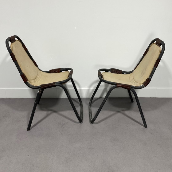 Image 1 of 2x iron tube chairs