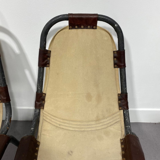 Image 1 of 2x iron tube chairs