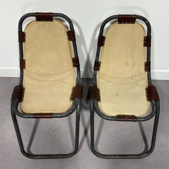 Image 1 of 2x iron tube chairs