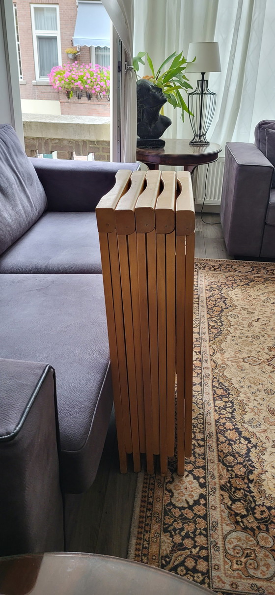 Image 1 of 5x Vintage 'Sad' folding chairs by Aldo Jacober / Alberto Bazzani