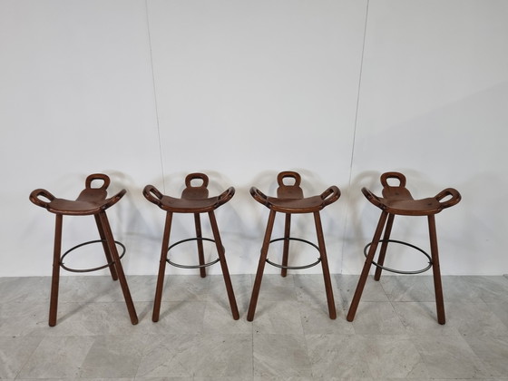 Image 1 of Mid century brutalist bar stools, 1960s