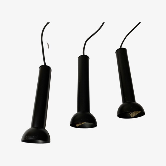 Image 1 of Set of 3 black pendants from the Danish company Lyfa