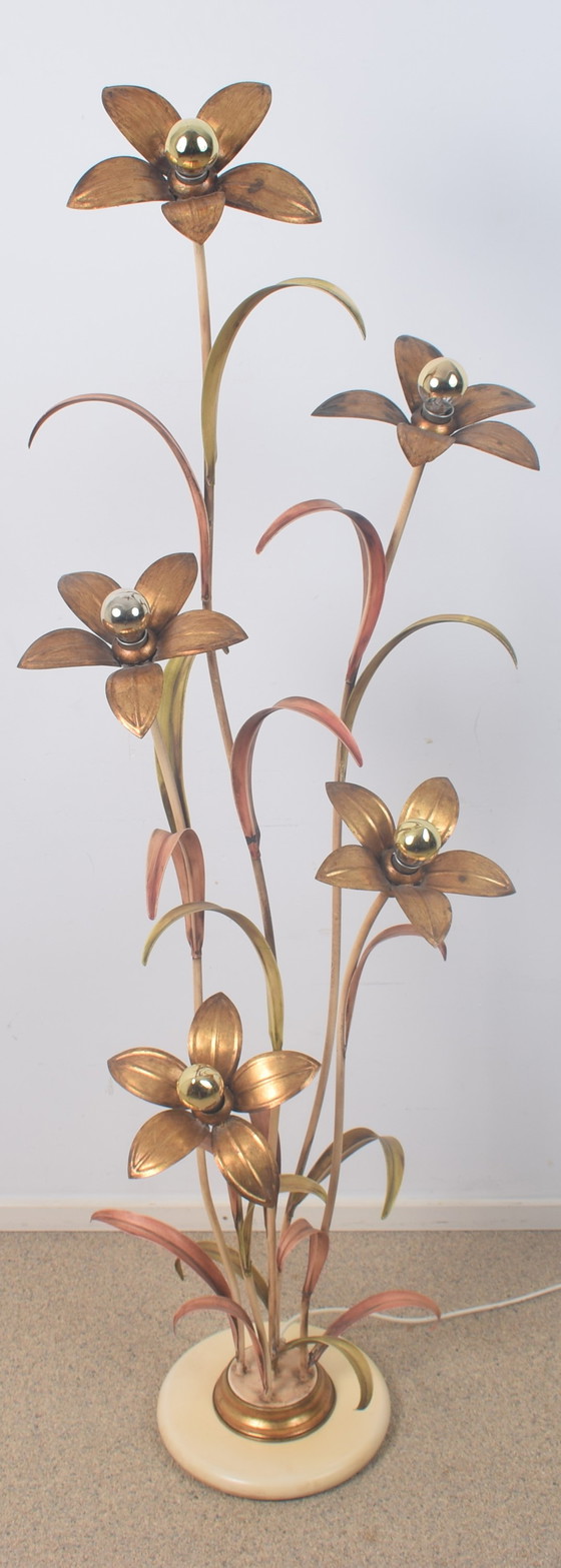 Image 1 of 70’s Flower floor light