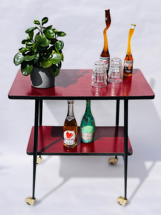 Image 1 of Chariot de bar-tv vintage en formica