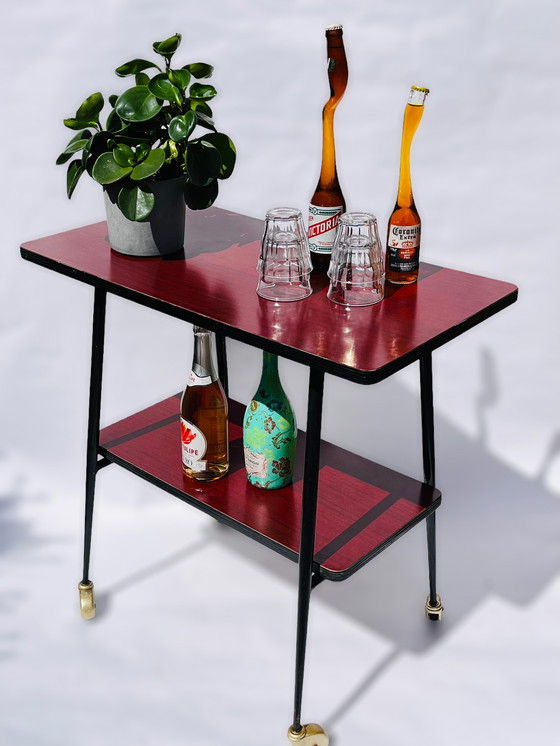 Image 1 of Chariot de bar-tv vintage en formica