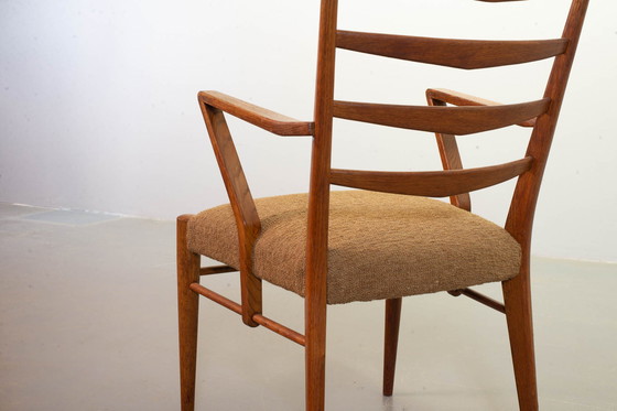 Image 1 of 2x Cees Braakman Wooden Ladder Arm Chairs