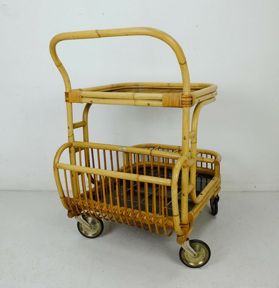 Image 1 of Mid century serving trolley