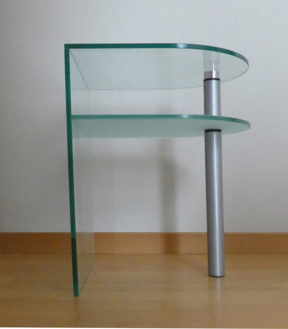 Image 1 of 2x Modern glass bedside table