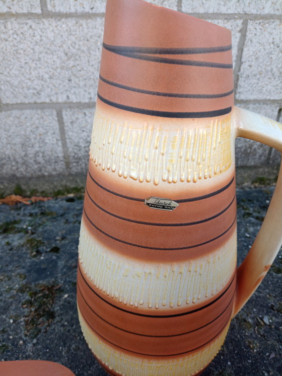 Image 1 of 3 vasi da pavimento in ceramica vintage della Germania occidentale