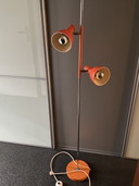 Space age orange floor lamp