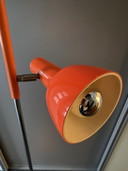 Space age orange floor lamp