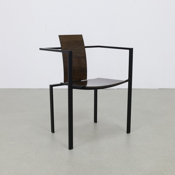 Image 1 of 4x Chaise de salle à manger postmoderne de Karl Friedrich Förster pour KFF, années 1980