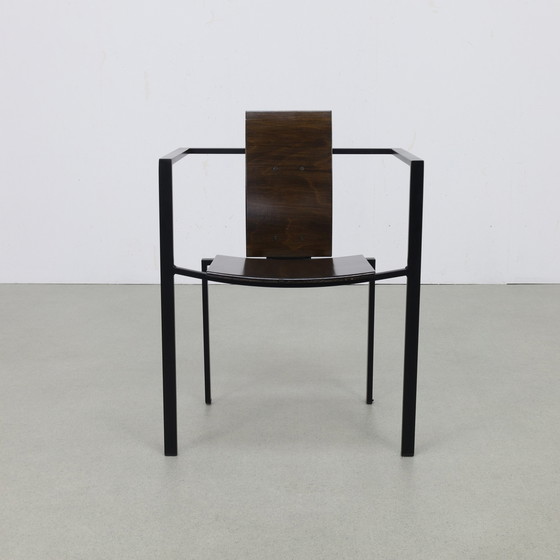 Image 1 of 4x Chaise de salle à manger postmoderne de Karl Friedrich Förster pour KFF, années 1980