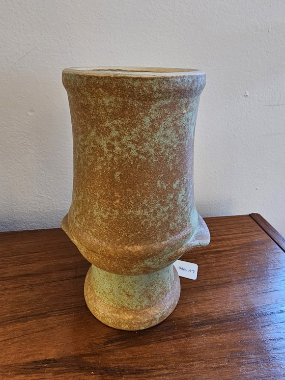 Image 1 of Vase Vintage Allemagne de l'Ouest Vase Marron Vert