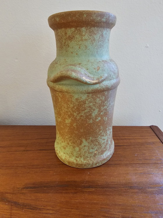 Image 1 of Vase Vintage Allemagne de l'Ouest Vase Marron Vert