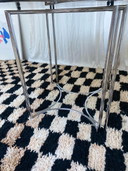 Chrome & smoked glass dining table
