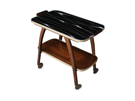 Image 1 of Rockabilly side table with wheels