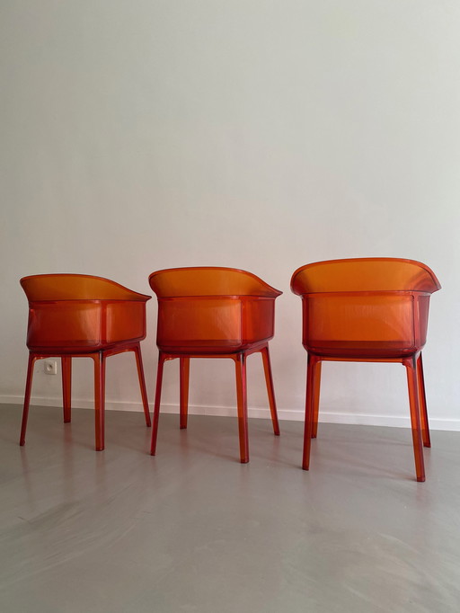 Set of 3 Kartell chairs