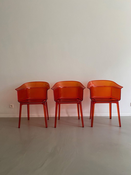 Set of 3 Kartell chairs