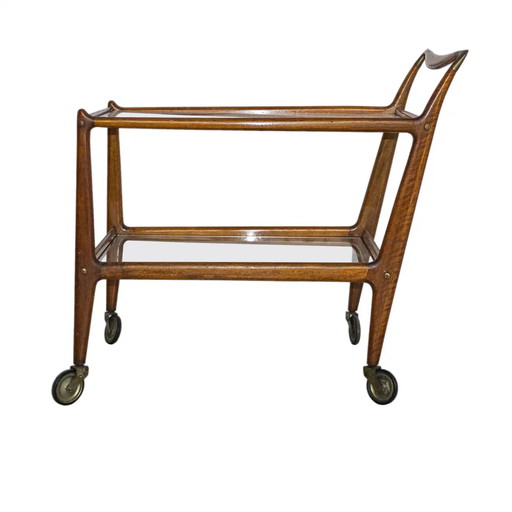 De Baggis italiaanse "Number 58" barwagen van Ico Parisi – bijzettafels, Wood, Italian Design