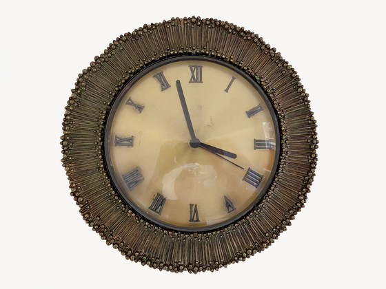 Image 1 of Orologio da parete brutalista d'epoca