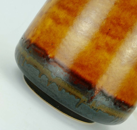 Image 1 of large ceramic vase model no. 1109/1 amber with different shades of red and brown