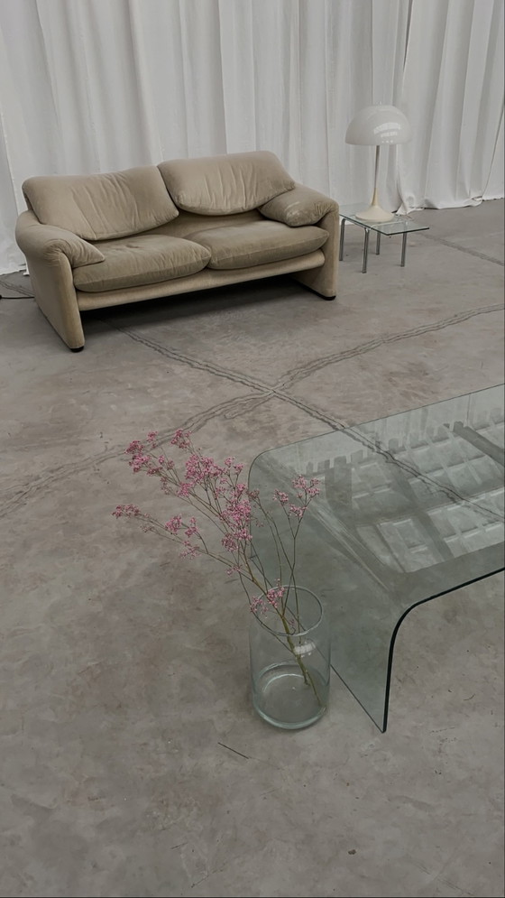 Image 1 of Cassina Maralunga 2 seater cream fabric