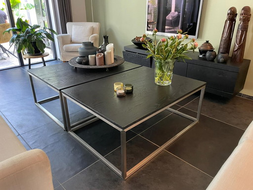 2x Design coffee tables, set